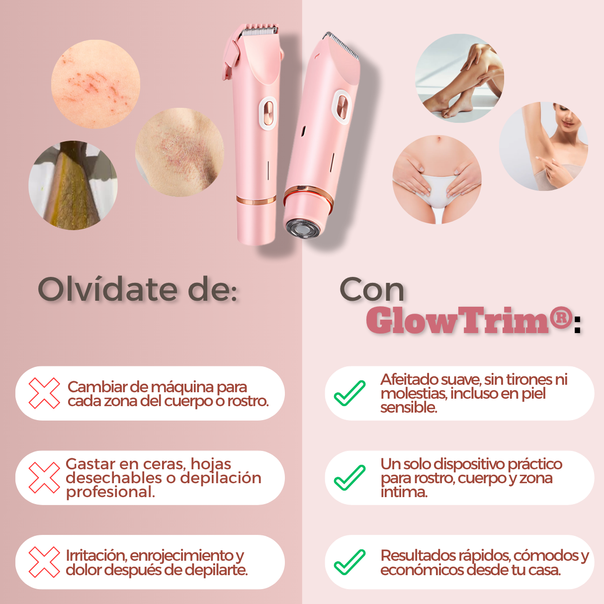 Depiladora Shaver 2 en 1 despidete de dolores